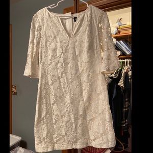 White dress with sleeves